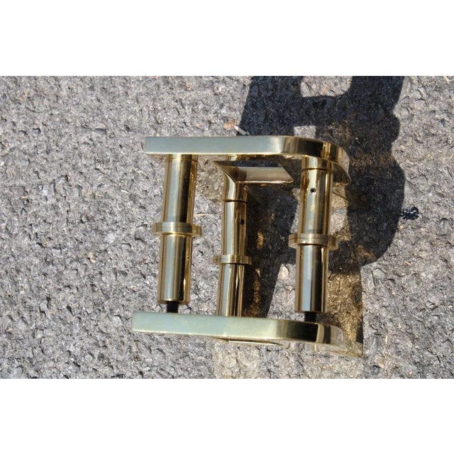 Solid Brass Letter R Handles, 1970s, Set of 2, in Very Good conditions. Designed 1970 to 1979