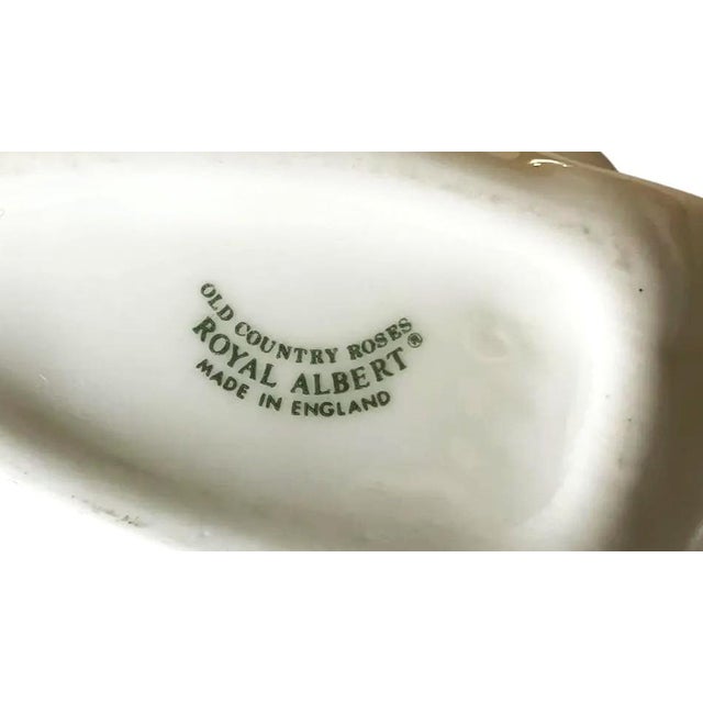 1980s Vintage Royal Albert Old Country Roses Swan Figurines – Set of 2 For Sale - Image 5 of 5