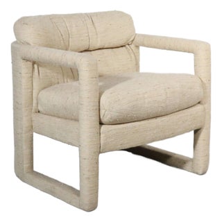 Milo Baughman for Drexel Parsons Barrel Back Lounge Chair For Sale