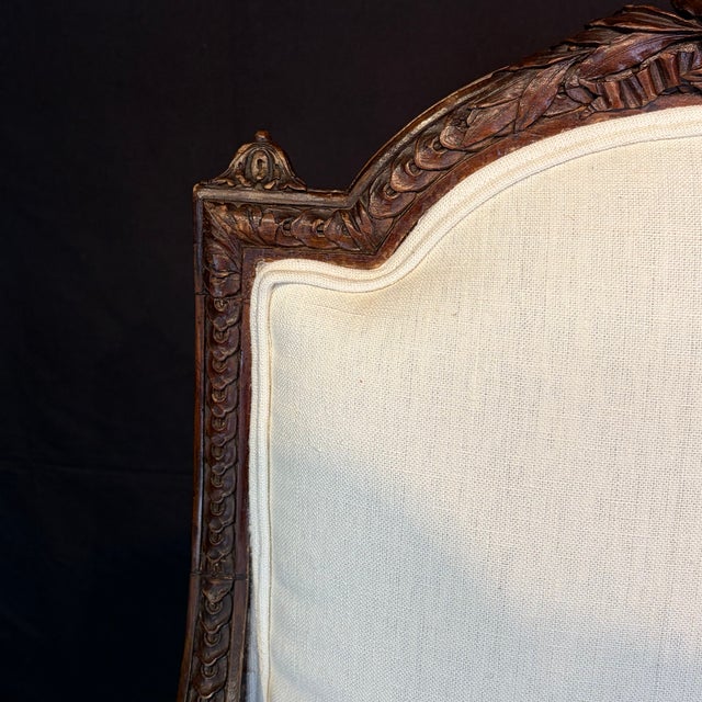 Carved Walnut Antique French Armchairs or Fauteuils - A Pair For Sale - Image 11 of 15