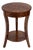 Holdin 18 in. W Round Wood Side Table with Lower Open Shelf, Traditional Burl For Sale