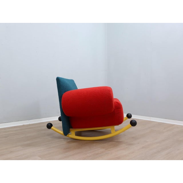 Green Topolino Rocking Chair by Seveso & Trezzi for Felice Rossi, 1980s For Sale - Image 8 of 13