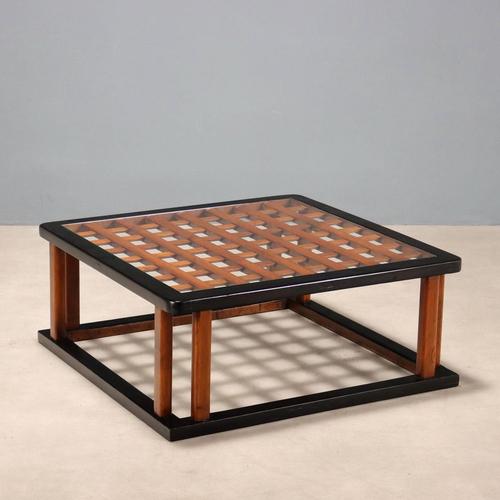 Brown Mid-Century Coffee Table, 1940s-1950s For Sale - Image 8 of 8