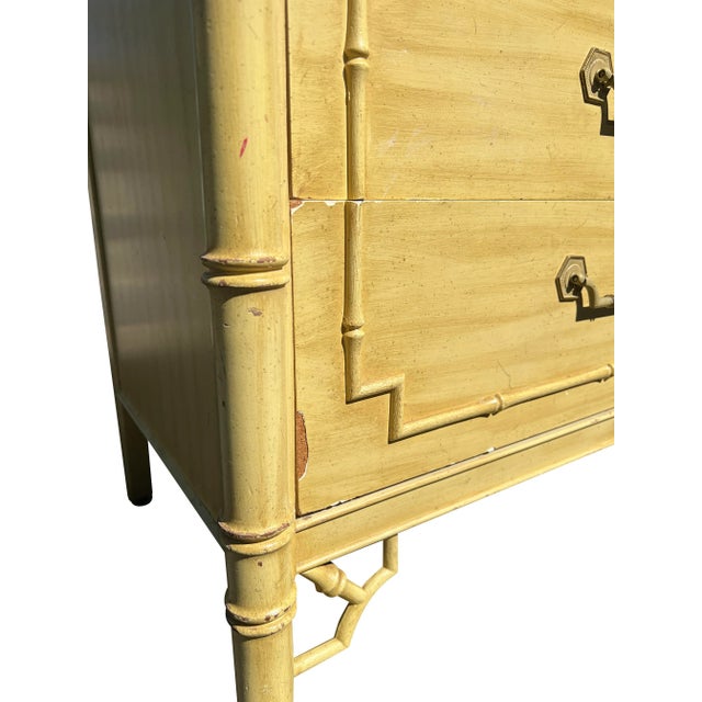 Vintage Faux Bamboo Dresser or Credenza Allegro by Thomasville For Sale In New York - Image 6 of 10
