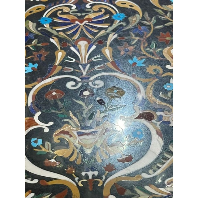 Italian Pietra Dura Inlaid Marble Center Table For Sale - Image 4 of 9