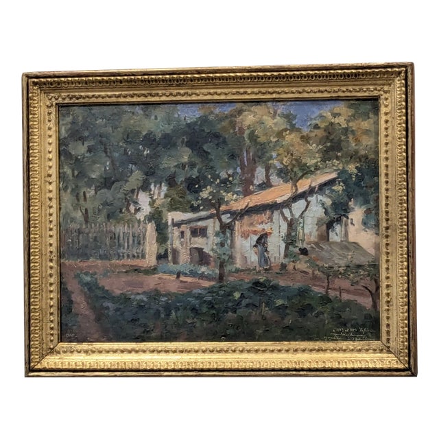 19th Century French Impressionist Painting For Sale