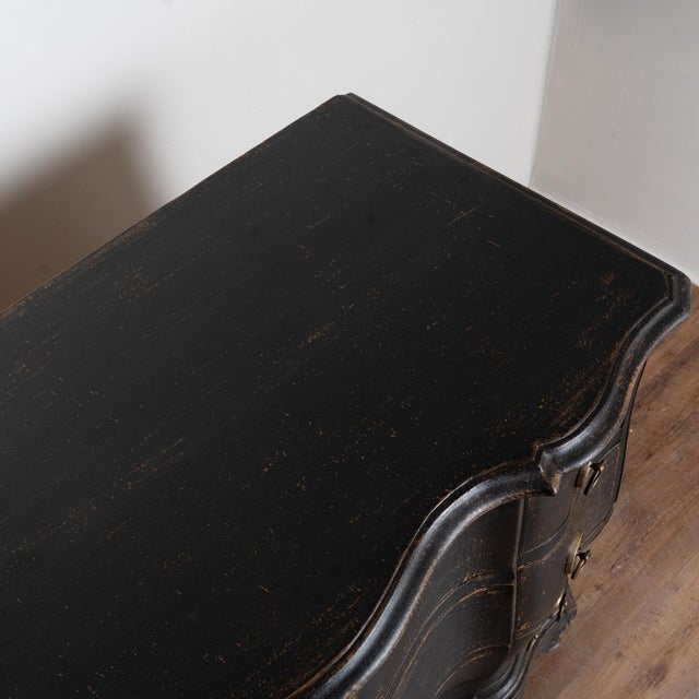 Large 18th Century Danish Black Oak Chest of Drawers For Sale - Image 14 of 18