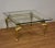 Brass & Glass Modern Labarge Square Coffee Table For Sale - Image 10 of 10