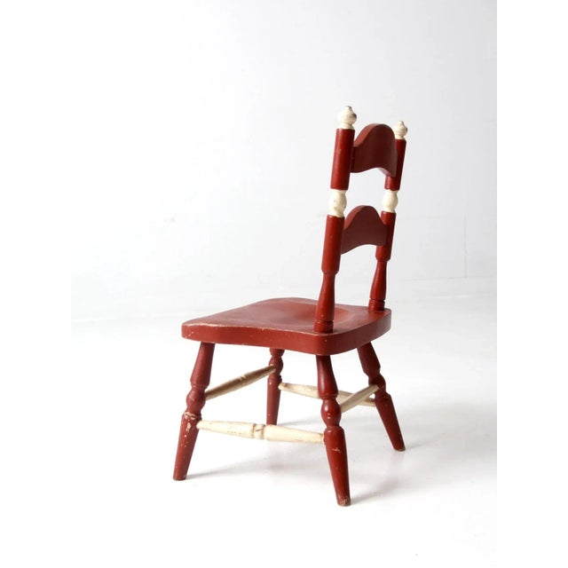 Vintage Kid's Ladder Back Chair For Sale - Image 9 of 11
