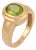 Vintage 1.70 Carat Peridot 14k Yellow Gold Bezel Ring, Size 7.25 For Sale