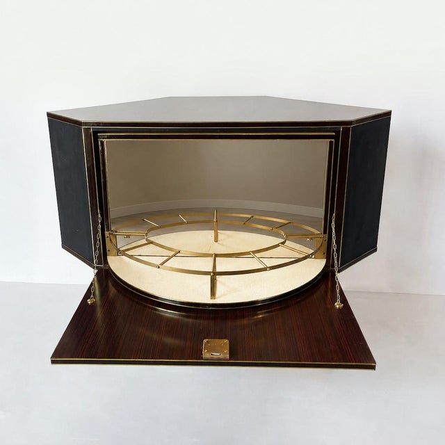 Vintage Bar Cabinet with Revolving Interior, 1950s For Sale - Image 11 of 14