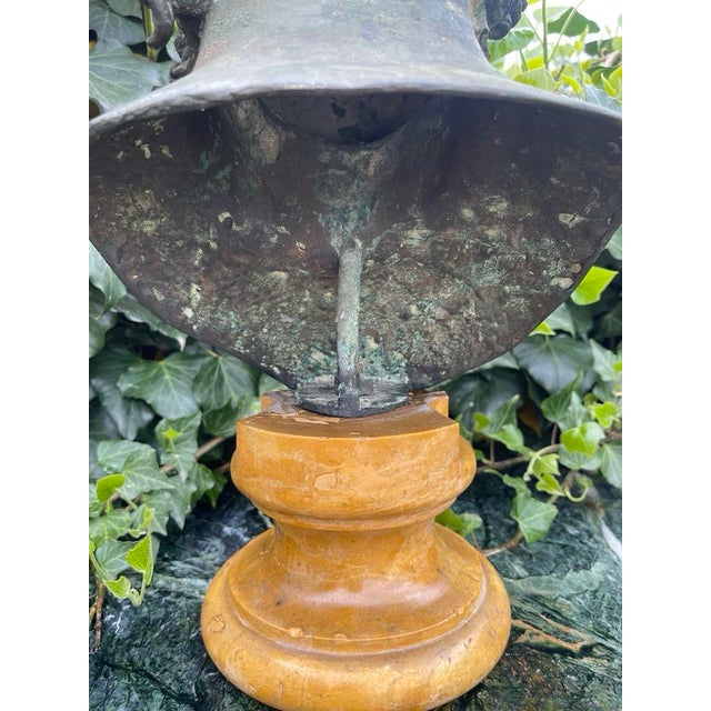 Grand Tour Bronze and Marble Bust of a Youth For Sale - Image 11 of 12