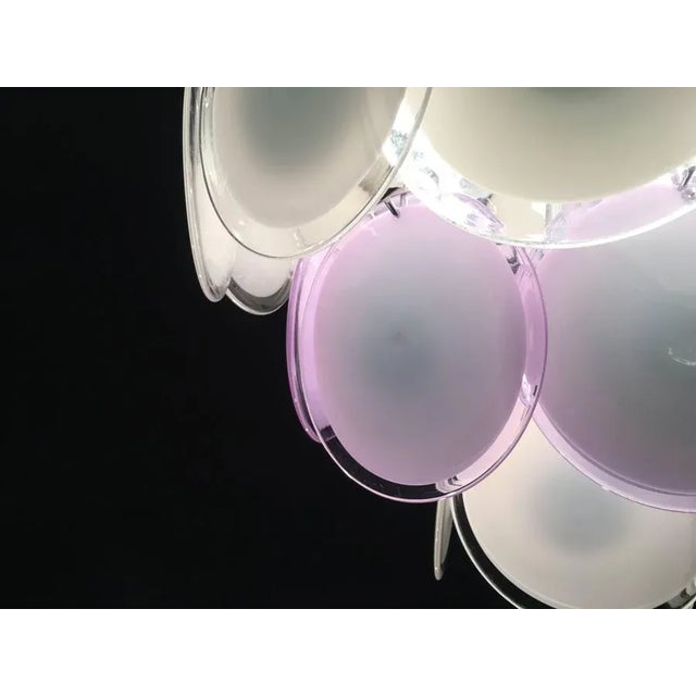 Disc Murano Chandeliers from Vistosi, 1970s, Set of 4 For Sale - Image 4 of 10