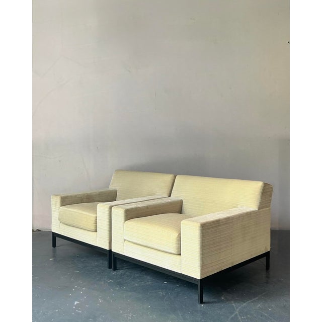 Celadon Vintage Boho Christian Liagre Upholstered Arm Chairs - A Pair For Sale - Image 8 of 17