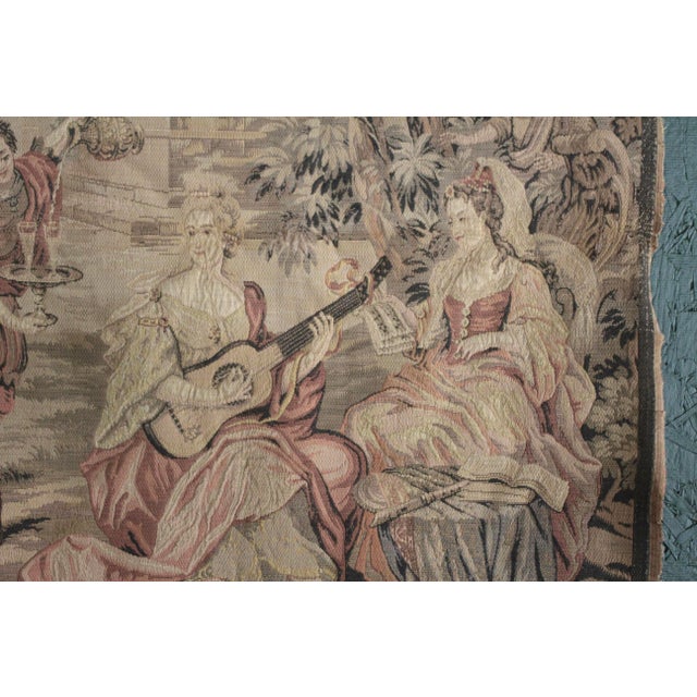 Textile Antique 1920s or Earlier Garden Scene Tapestry in the Style of Rubens For Sale - Image 7 of 12