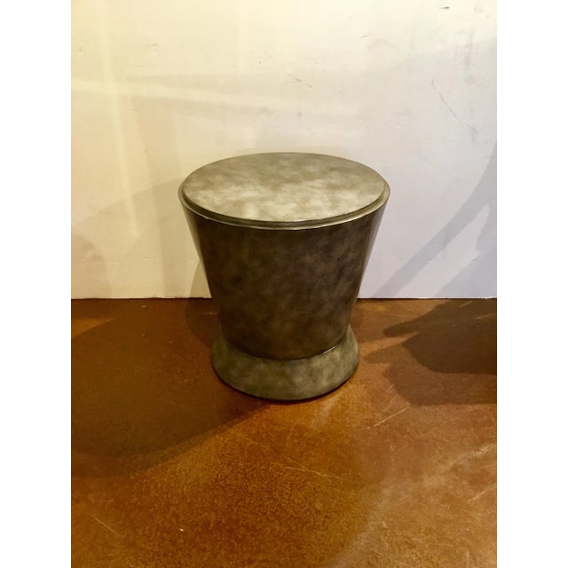 2010s Kravet Modern Gray Bongo Side Table For Sale - Image 5 of 5