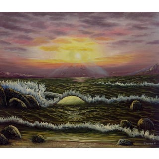 Sunrise Over Eastern Shore Pastel Drawing For Sale