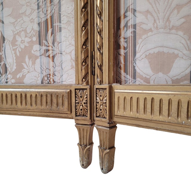 Napoleon III Screen in Goldenwood, France, 1890s For Sale - Image 3 of 18