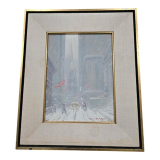 Johann Berthelsen Oil Painting of Trinity Church For Sale