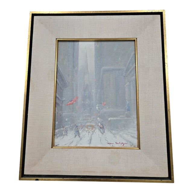 Johann Berthelsen Oil Painting of Trinity Church For Sale