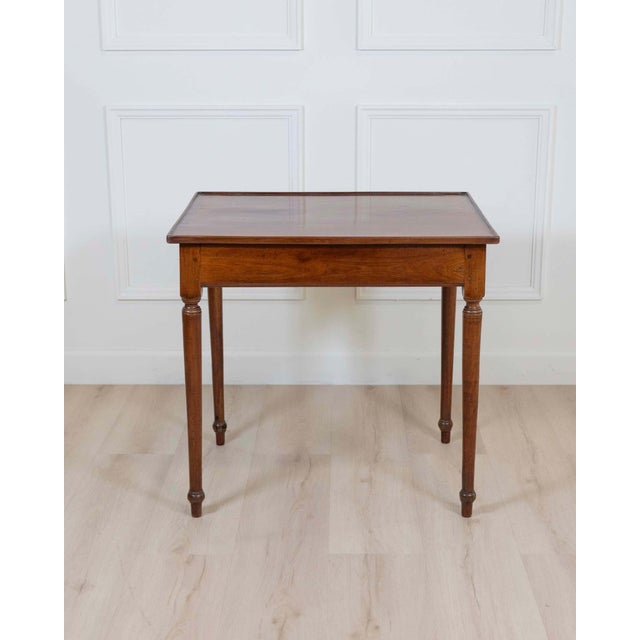 Wood Italian Late 18th Century Neoclassical Walnut Desk with Fruitwood Marquetry For Sale - Image 7 of 8