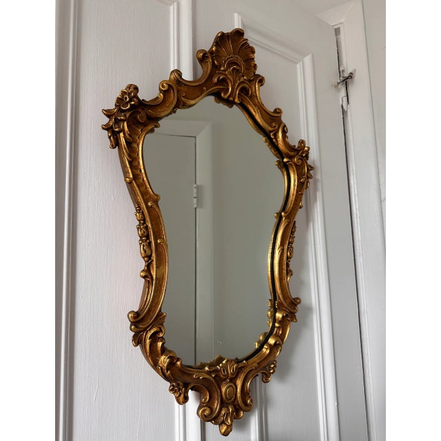 French 1930s French Guilt Mirror For Sale - Image 3 of 7