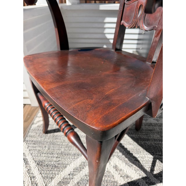 Michigan Chair Company, Grand Rapids, MI - Antique North Wind Arm Chair - "Green Man" Circa 1890s to Early 1900s For Sale - Image 4 of 7