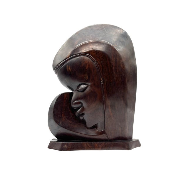 African Maasai Sculpture in Makassar Ebony, 1970s For Sale - Image 14 of 14