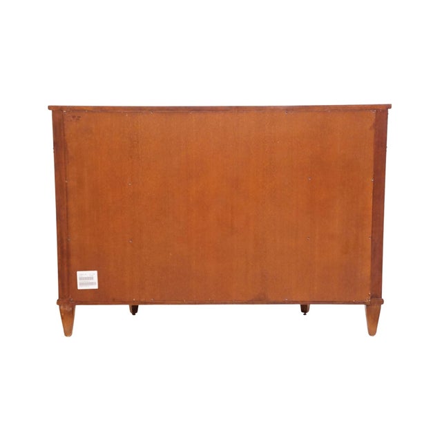 Ethan Allen Townhouse Collection Traditional Hepplewhite Revival Mahogany Inlaid 50" Demilune Console / Buffet 30-6205 For Sale - Image 15 of 18