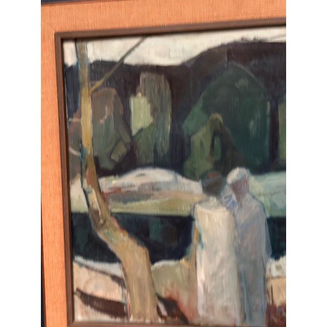 Nis Stougaard, Gudhjem, Bornholm, 1965, Oil on Canvas, Framed For Sale - Image 6 of 18