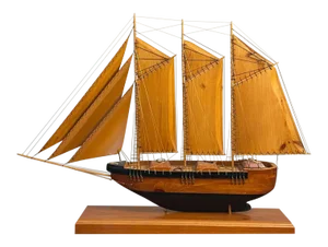 1940s Large Scratch-Built Clipper Wooden Ship