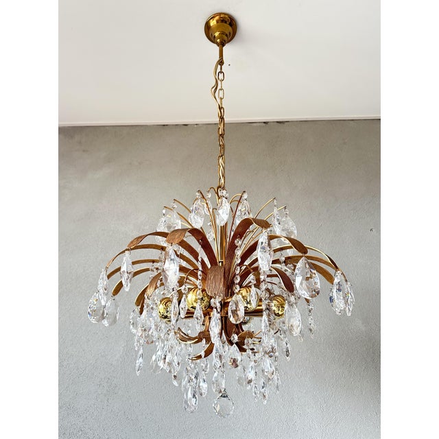 Mid-Century Modern Vintage Chandelier from Palwa, 1970s For Sale - Image 3 of 13