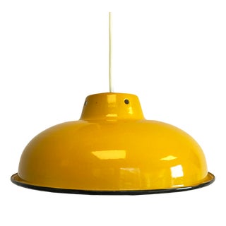 Mustard Yellow Pendant Light, 1980s For Sale