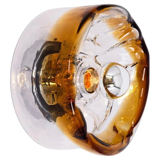 Large Dark Toned Murano Glass Wall Sconce from Kaiser Leuchten, Germany, 1970s For Sale - Image 9 of 9
