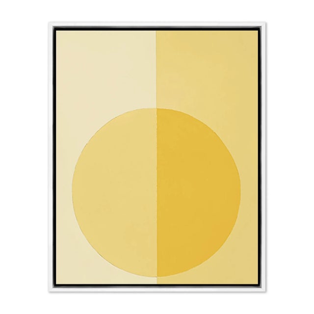 Stephanie Henderson Modern Yellow Forever by Stephanie Henderson in White Frame, Medium Art Print on Canvas For Sale - Image 4 of 4
