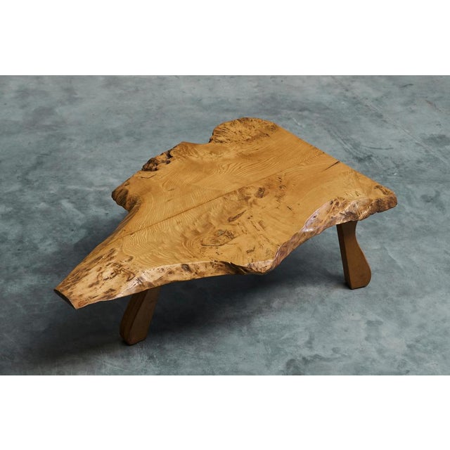 Stunning Live Edge Coffee Table in Solid Baltic Pine Europe 1960s This stunning live edge coffee table was made in the...