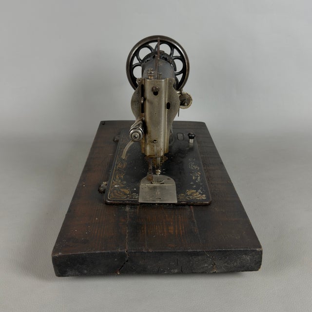 Antique Wertheim Sewing Machine with Movable Wooden Lid, 1900s For Sale - Image 3 of 13