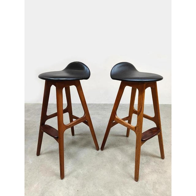 Vintage Danish OD 61 Stools by Erik Buck for OD Møbler, 1970s, Set of 4 For Sale - Image 4 of 8
