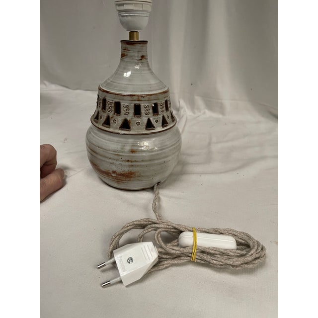 Ceramic Handcrafted Ceramic Lamp, Vallauris, 1970s For Sale - Image 7 of 7