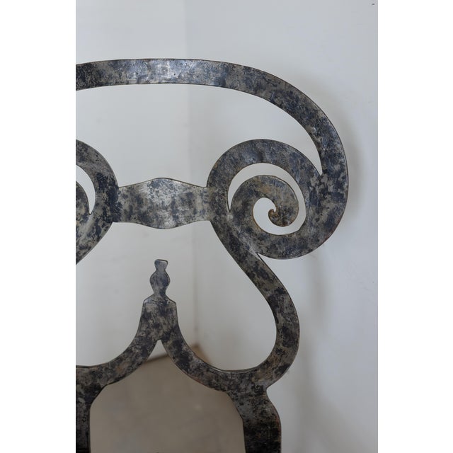 Vintage Biedermeier Style Forged Iron Dining Chairs For Sale - Image 9 of 9