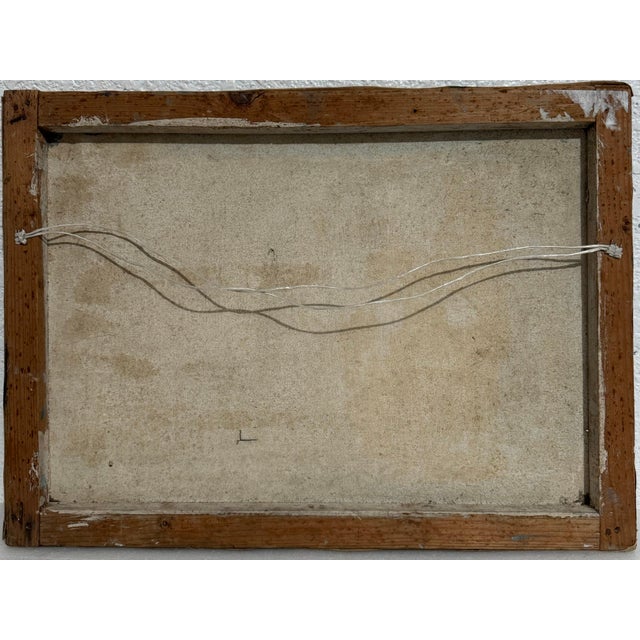 Textile Yaakov Loebel, Israeli Cityscape Abstract Expressionist Oil Painting Yaacov Kuba Leibel For Sale - Image 7 of 8