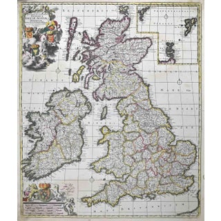Novissima Prae Caeteris Aliis. Map Etching by Frederick de Wit, 1680s For Sale