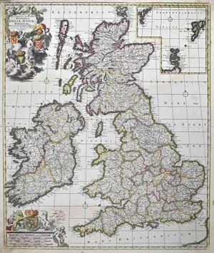 Novissima Prae Caeteris Aliis. Map Etching by Frederick de Wit, 1680s