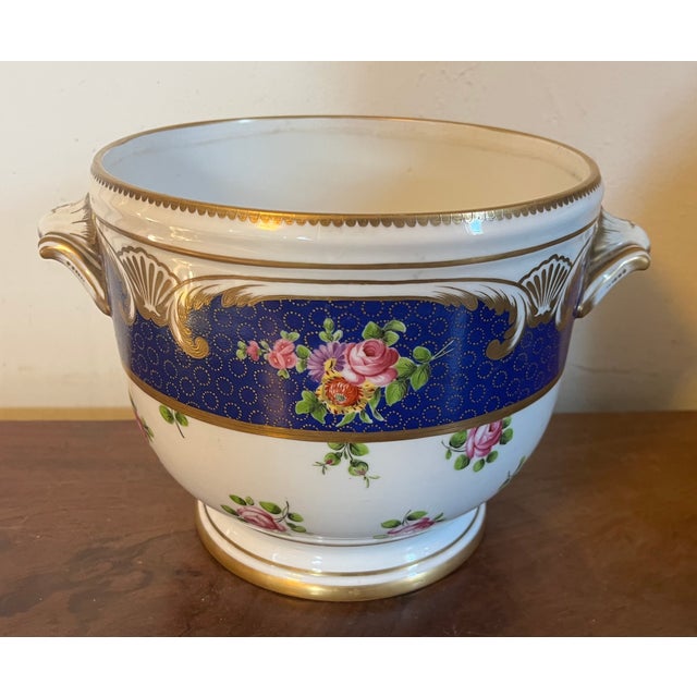 Antique 18th Century French Louis XV Sevres Porcelain Cachepot or Bottle Cooler For Sale - Image 10 of 13
