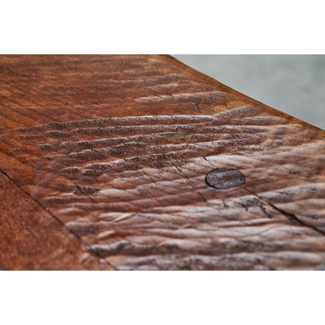 Brown Wabi-Sabi Live Edge Coffee Table in Oak, 1960s For Sale - Image 8 of 11