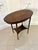 Antique Edwardian Oval Inlaid Mahogany Lamp Table For Sale - Image 5 of 16