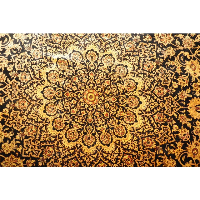20th Century Signed Round Silk Rug rug no. 10947 For Sale - Image 4 of 10