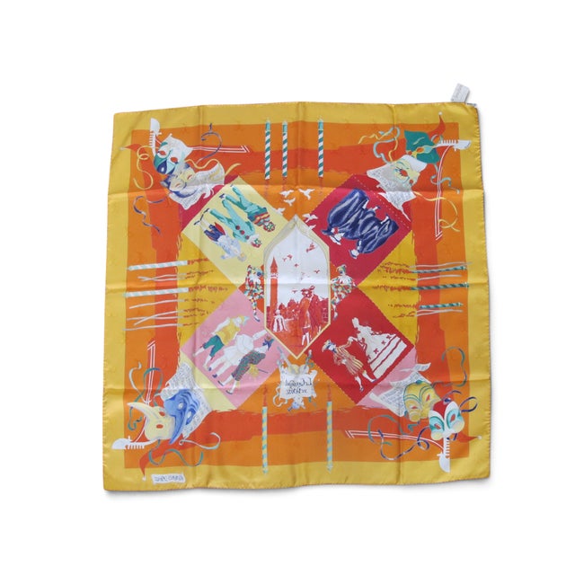 Hermes Paris Carre 90 Le Carnaval De Venise Jacquard Silk Scarf NWT ...