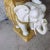 Mid 20th Century Hollywood Regency Gold & White Ceramic Elephant Garden Seat Plant Stand For Sale - Image 4 of 7