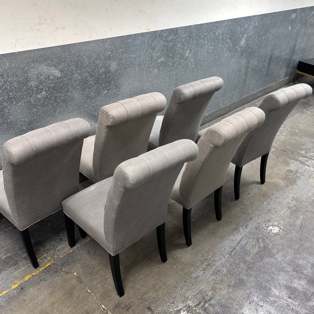 Restoration Hardware Restoration Hardware Bennett Dining Side Chairs, Set of Six For Sale - Image 4 of 12